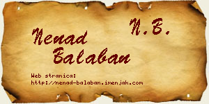 Nenad Balaban vizit kartica